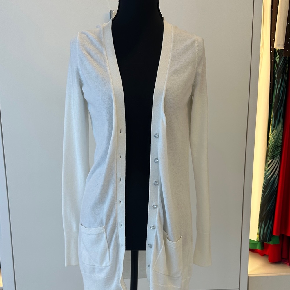 Express Women's Cream Cardigan Sweater